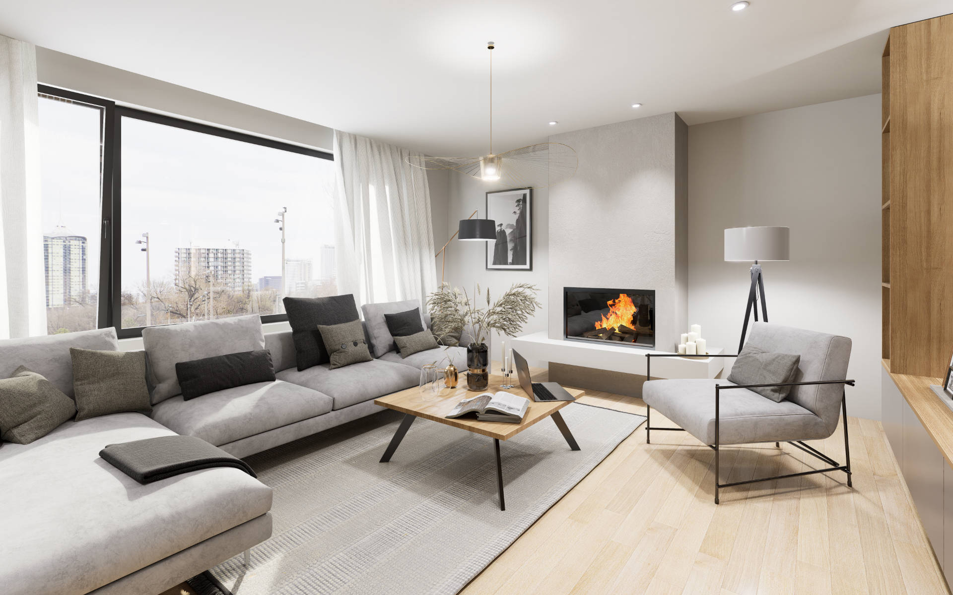 Камината като сърце