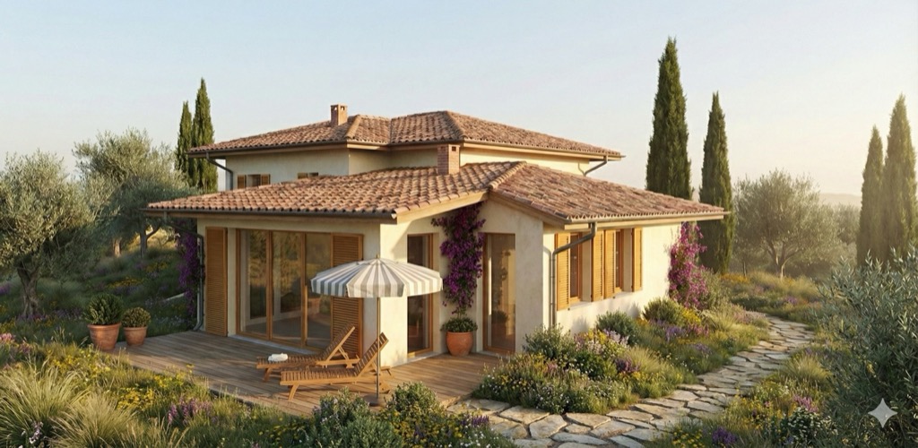 Къща A-102 — Страничен изглед